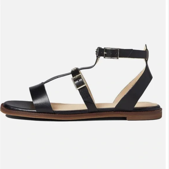 COLE HAAN GRAND SERIES BLACK LEATHER WREN GLADIATOR STYLE SANDALS•S/8.5 - Picture 4 of 13